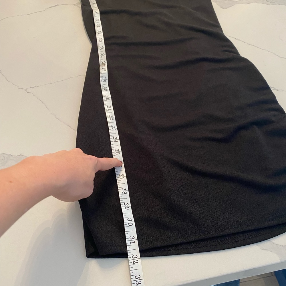 NWT pretty little things black cowled dress side ruched size 4 - Picture 6 of 10